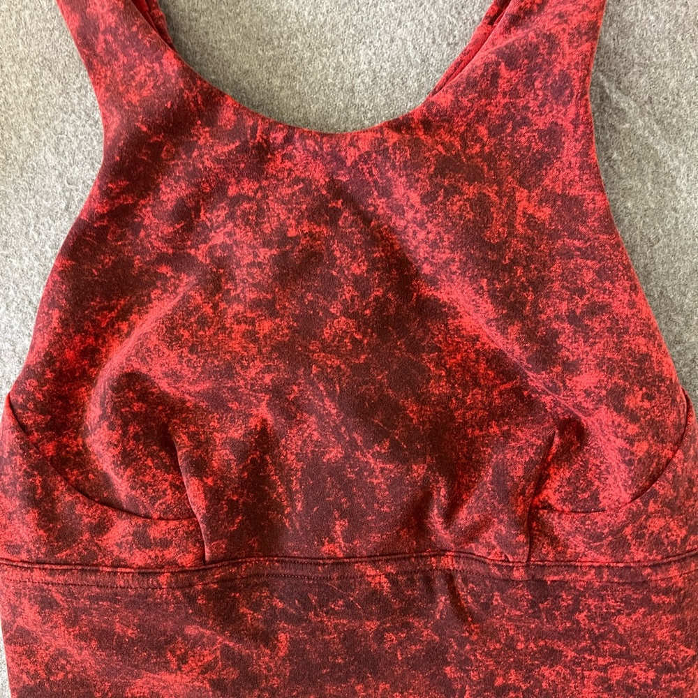 LULULEMON Sz 4 Wunder Train Long Line Med Support Sports Bra Yoga Athleisure $68 - Picture 7 of 12